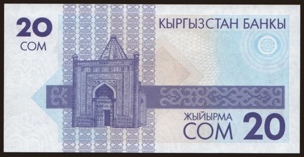 Ázia, Kirgizsko: 20 som, 1993