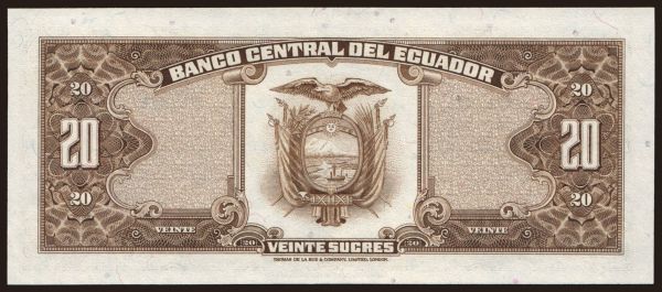 America, Ecuador: 20 sucres, 1980