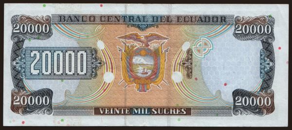 America, Ecuador: 20.000 sucres, 1995