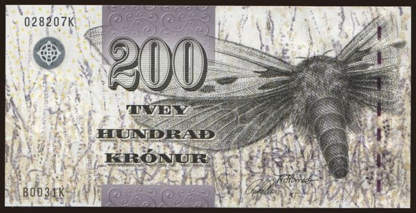 Europe, Faroe Islands: 200 kronur, 2003