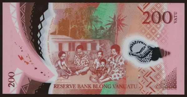 Australia and Oceania, Vanuatu: 200 vatu, 2014