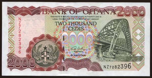 Afrika, Ghana: 2000 cedis, 2006