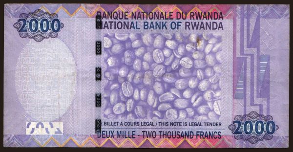 Afrika, Rwanda: 2000 francs, 2007