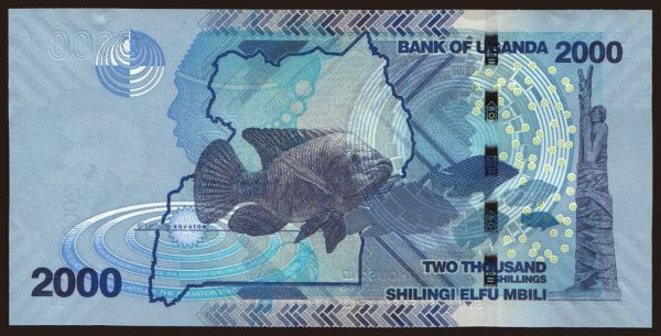 Afrika, Uganda: 2000 shillings, 2010