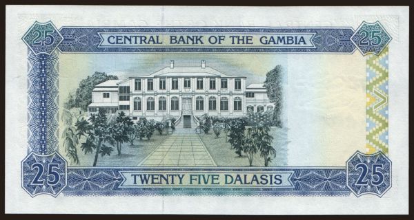 Afrika, Gambia: 25 dalasis, 1991