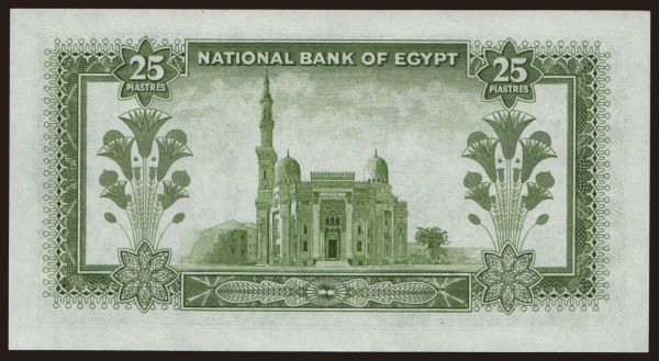 Afrika, Egypt: 25 piastres, 1957