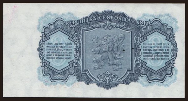 Czechoslovakia and successor states, Paper money from 1953 to 1989: 3 koruny, 1953