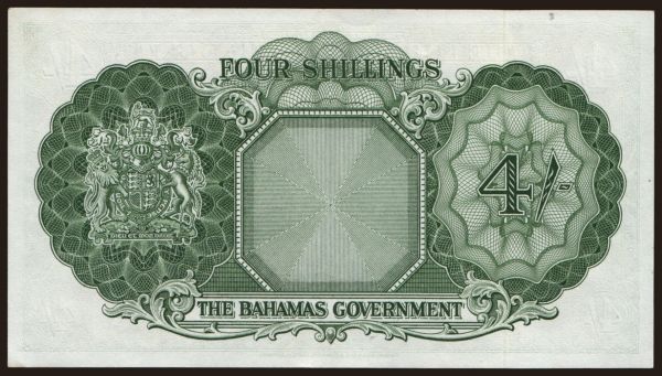 Amerika, Bahamák: 4 shillings, 1953