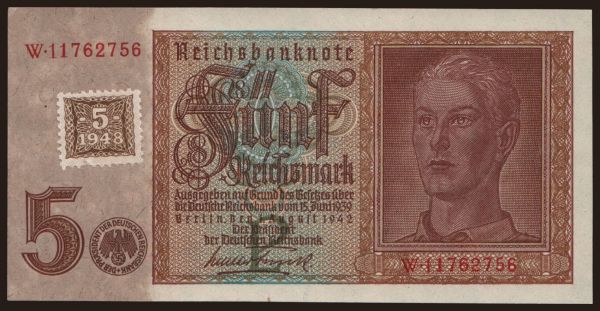 Nemecko, Nemecká demokratická republika: 5 Reichsmark, 1942(48)