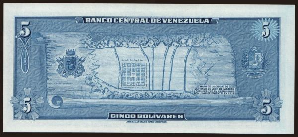 Amerika, Venezuela: 5 bolivares, 1966