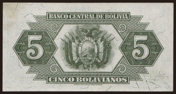 America, Bolivia: 5 bolivianos, 1928