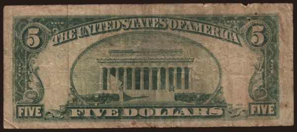 Amerika, USA, USA, 1860-: 5 dollars, 1950, falsum