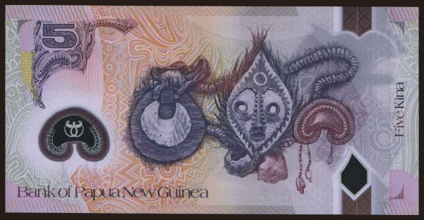 Austrália a Oceánia, Papua Nová Guinea: 5 kina, 2008