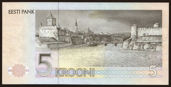 Europe, Estonia: 5 krooni, 1991