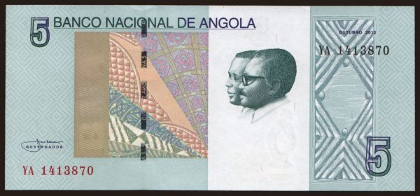 Afrika, Angola: 5 kwanzas, 2012