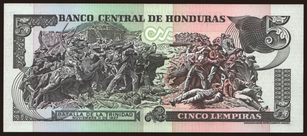 Amerika, Honduras: 5 lempiras, 2003