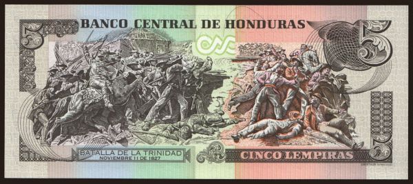 America, Honduras: 5 lempiras, 2008