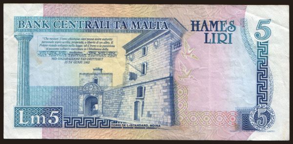 Európa, Malta: 5 liri, 1994