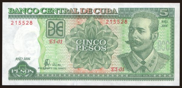 Amerika, Kuba: 5 pesos, 2006