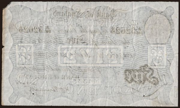 Europe, United Kingdom, England: 5 pounds, 1935, Bernhard