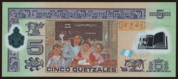 America, Guatemala: 5 quetzales, 2010