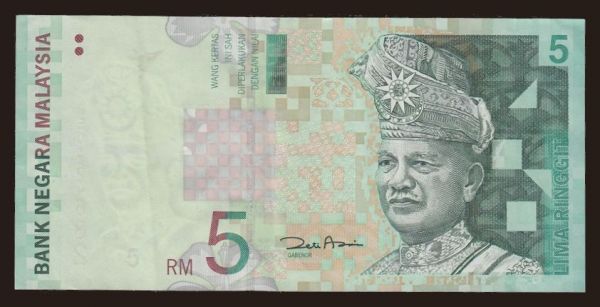 Ázsia, Malaysia - Malaya: 5 ringgit, 2001