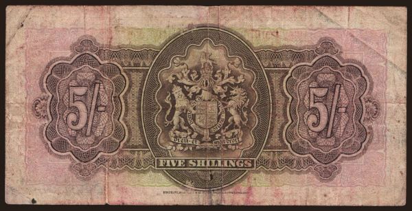 Amerika, Bermudy: 5 shillings, 1937