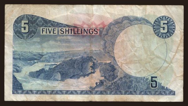 Afrika, Nigeria: 5 shillings, 1966