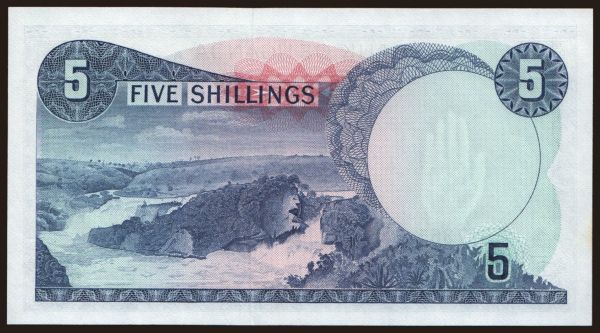 Africa, Uganda: 5 shillings, 1966