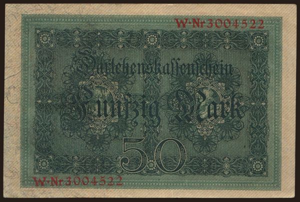 Nemecko, Reichsbanknoten (1874-1914): 50 Mark, 1914