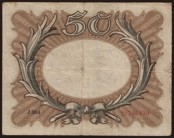 Nemecko, 1. Svetová vojna (1914-1918): 50 Mark, 1918