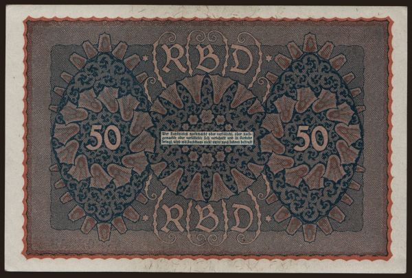 Germany, Inflation (1919-1921): 50 Mark, 1919