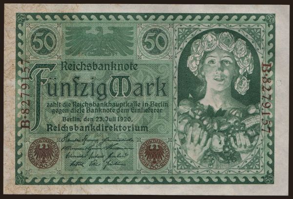 Germany, Inflation (1919-1921): 50 Mark, 1920