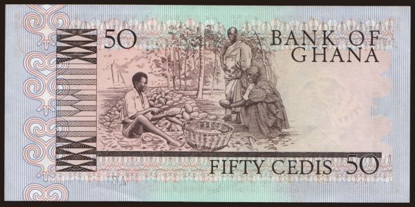 Afrika, Ghana: 50 cedis, 1980