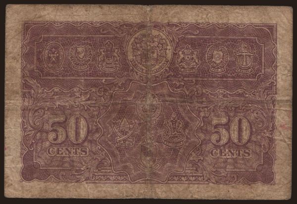 Ázia, Malajzia - Malaya: 50 cents, 1941