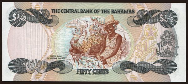 Amerika, Bahamák: 50 cents, 1984