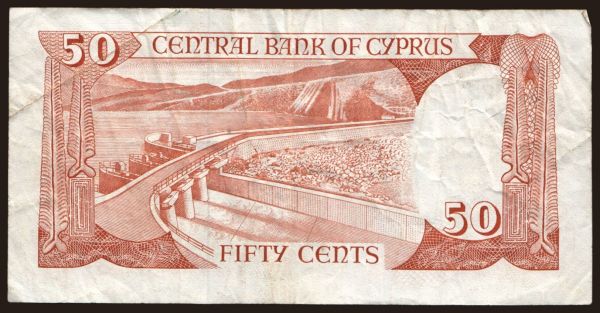 Europe, Cyprus: 50 cents, 1987