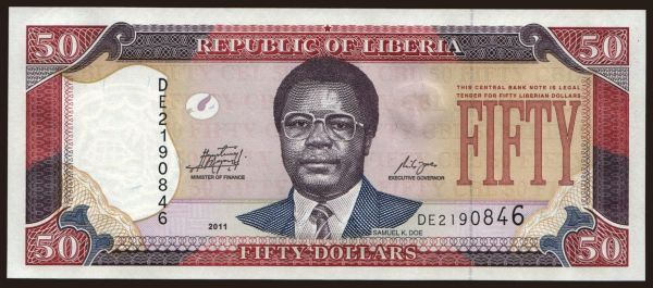 Afrika, Liberia: 50 dollars, 2011