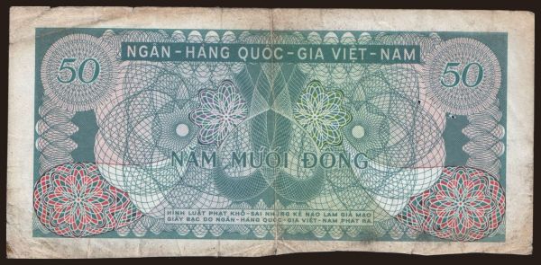 Ázsia, Dél-Vietnam: 50 dong, 1969