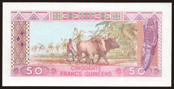 Afrika, Guinea: 50 francs, 1985