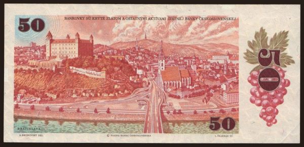 Czechoslovakia and successor states, Paper money from 1953 to 1989: 50 korun, 1987