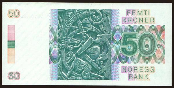 Európa, Nórsko: 50 kroner, 1990