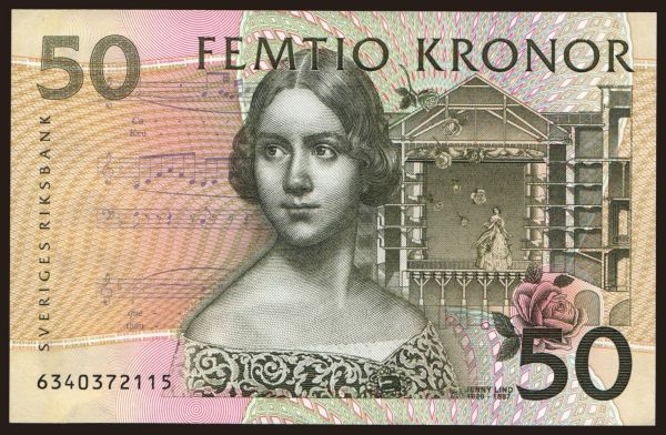 Europe, Sweden: 50 kronor, 1996