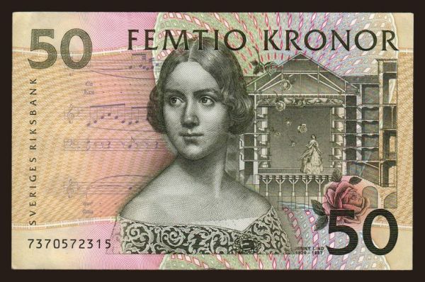 Európa, Švédsko: 50 kronor, 1997