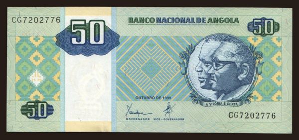 Afrika, Angola: 50 kwanzas, 1999