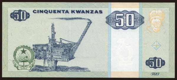 Africa, Angola: 50 kwanzas, 1999