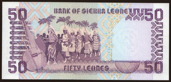 Africa, Sierra Leone: 50 leones, 1989