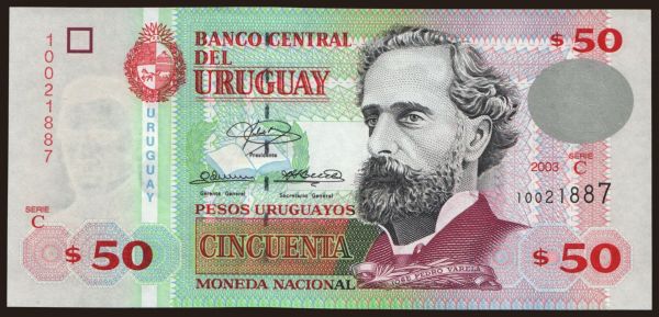 America, Uruguay: 50 pesos, 2003