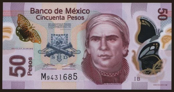 Amerika, Mexico: 50 pesos, 2012