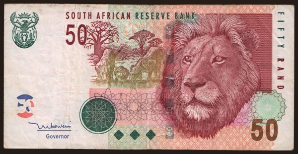 Africa, South Africa: 50 rand, 2005